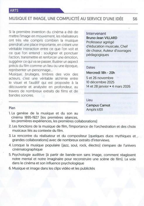 Programme univa